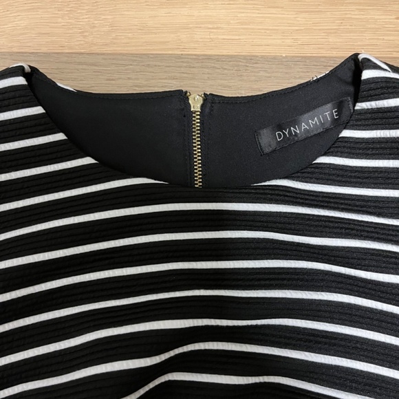 Dynamite black and white striped dress - Picture 2 of 4